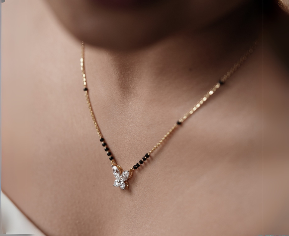 Zaimond Butterfly Bliss Lab Grown Diamond Mangalsutra