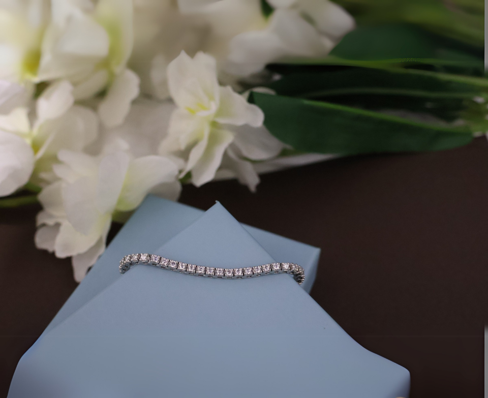 Zaimond Prong Set Lab Grown Diamond Tennis Bracelet