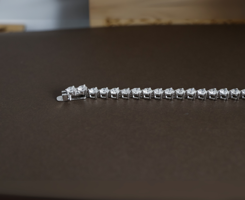 Zaimond 20 Cent Round Brilliant Cut Lab Grown Diamond Tennis Bracelet