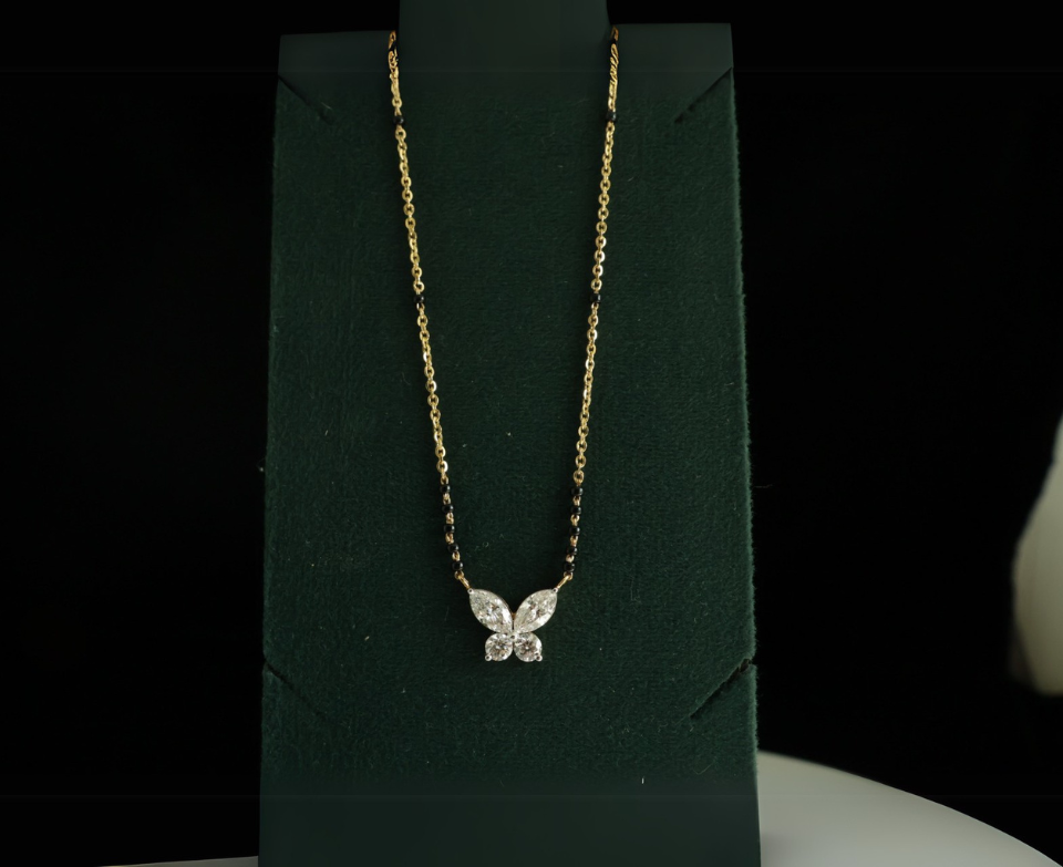 Zaimond Butterfly Bliss Lab Grown Diamond Mangalsutra