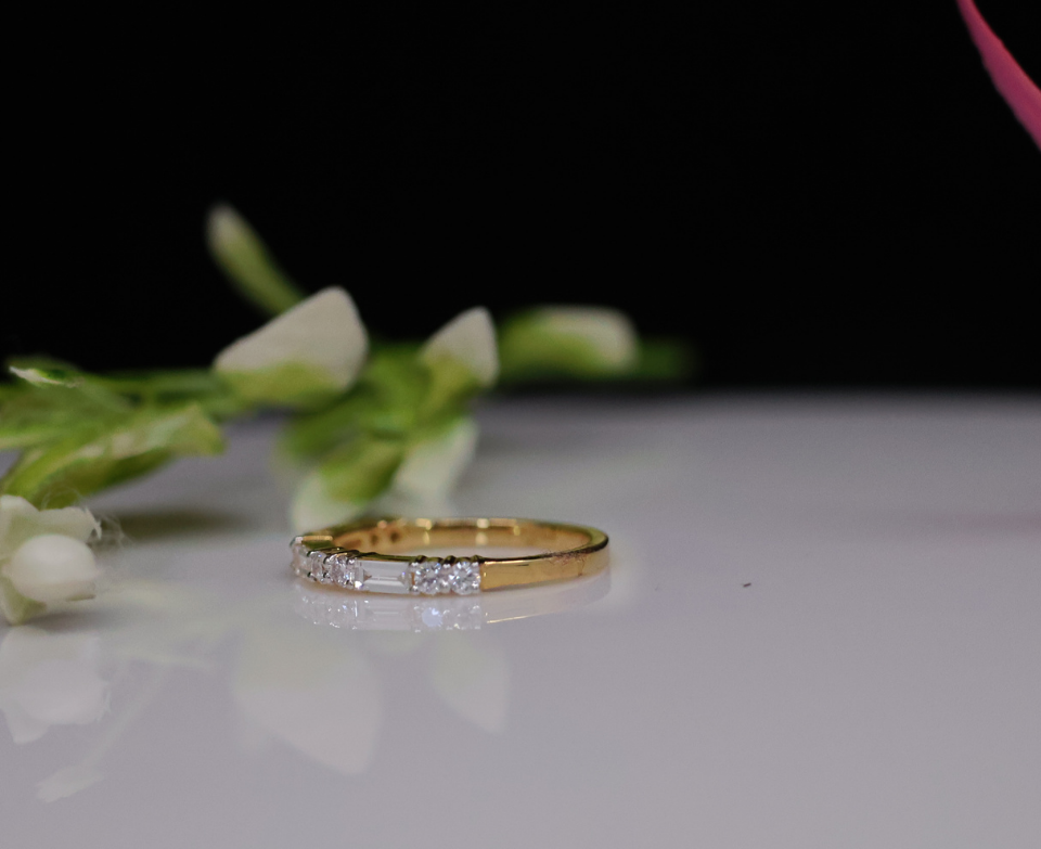 Zaimond 0.25 CT Fancy Lab Grown Diamond Ring-18KT Gold