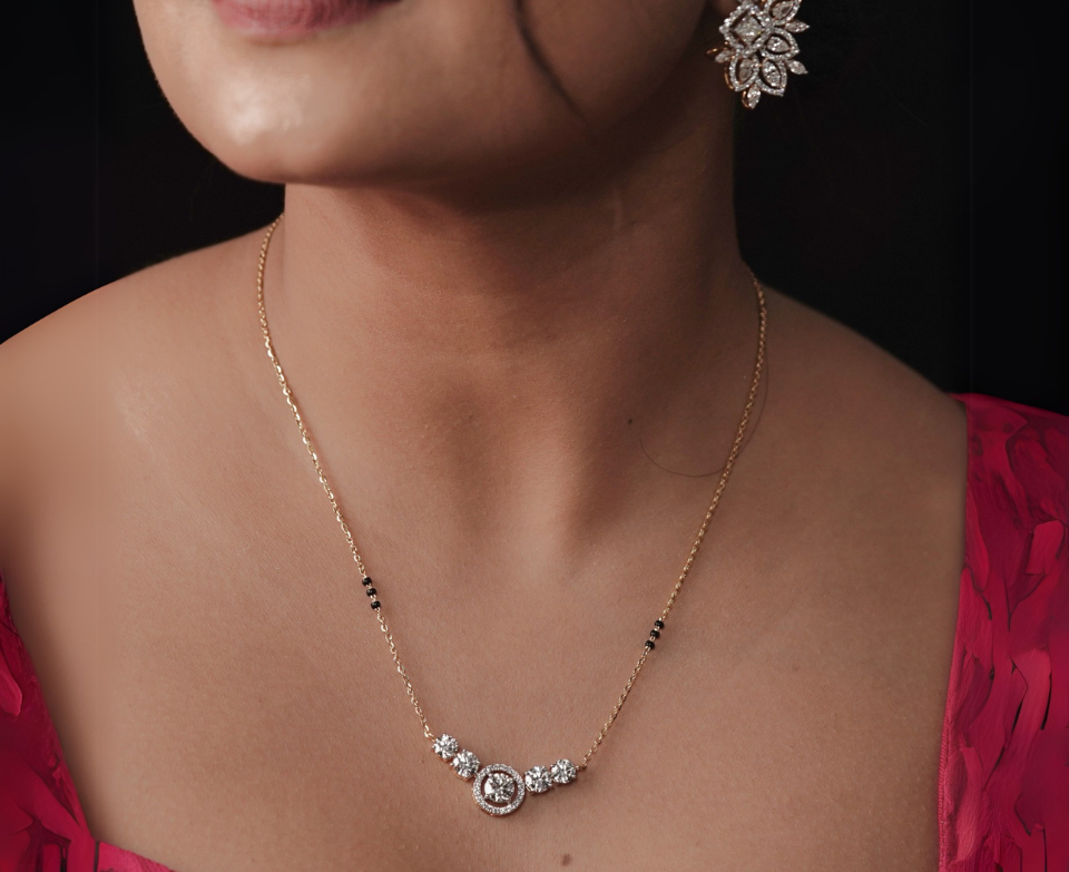 Zaimond Blessed Union Lab Grown Diamond Mangalsutra