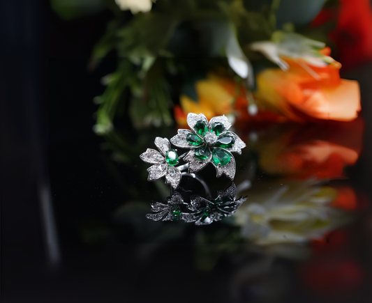 Zaimond Palm Leaf CVD Diamond Ring