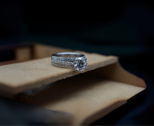 Zaimond Three-Band CVD Diamond Ring