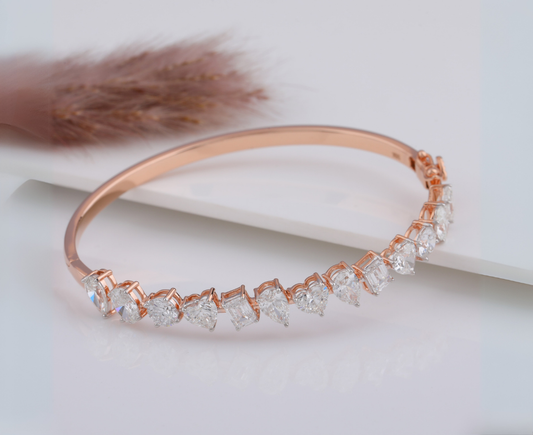 Zaimond Multi Shape and Fancy Cut Lab Grown Diamond Bracelet Gift For Her