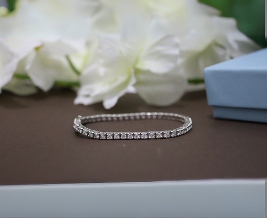Zaimond Prong Set Lab Grown Diamond Tennis Bracelet