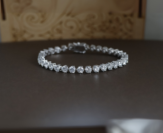 Zaimond 20 Cent Round Brilliant Cut Lab Grown Diamond Tennis Bracelet