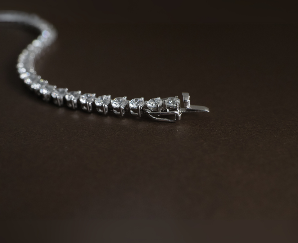 Zaimond 20 Cent Round Brilliant Cut Lab Grown Diamond Tennis Bracelet