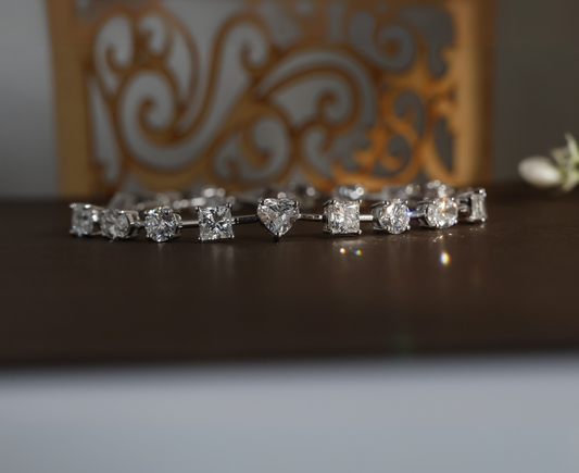 Zaimond Radiate Elegance with Our Multi Shape Diamond Bracelet