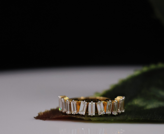Diamond Baguette Lab Grown diamond half eternity band