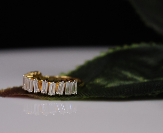Diamond Baguette Lab Grown diamond half eternity band