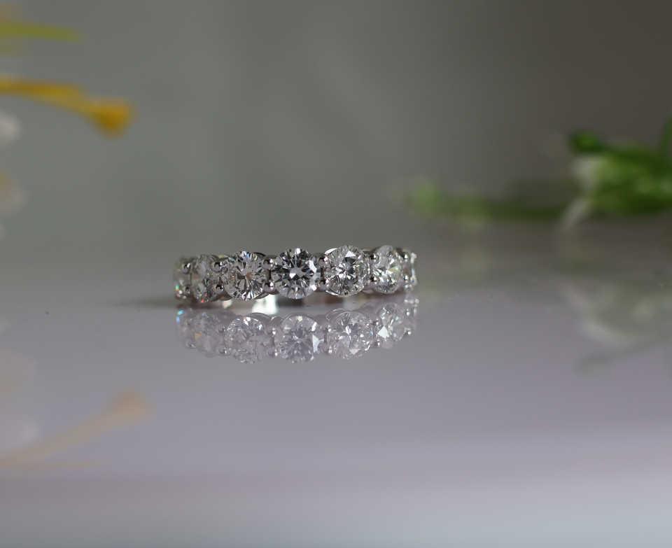 Zaimond 0.25 CT Each Pear Cut Lab Grown Diamond Alternate Band
