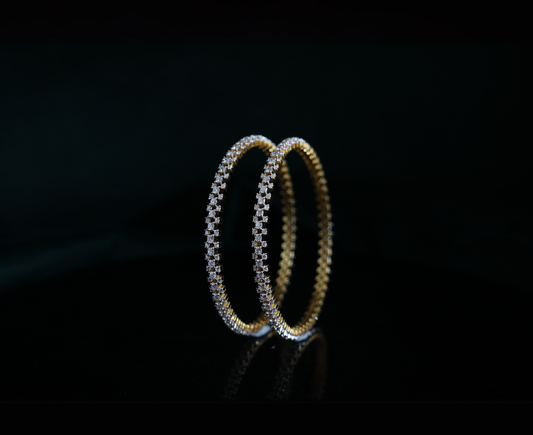 Zaimond Round Diamond Bangles – 18K Yellow Gold