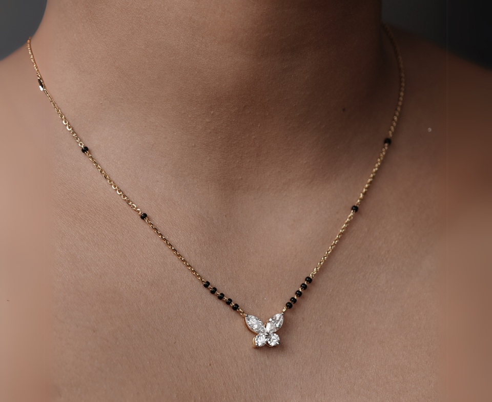 Zaimond Butterfly Bliss Lab Grown Diamond Mangalsutra