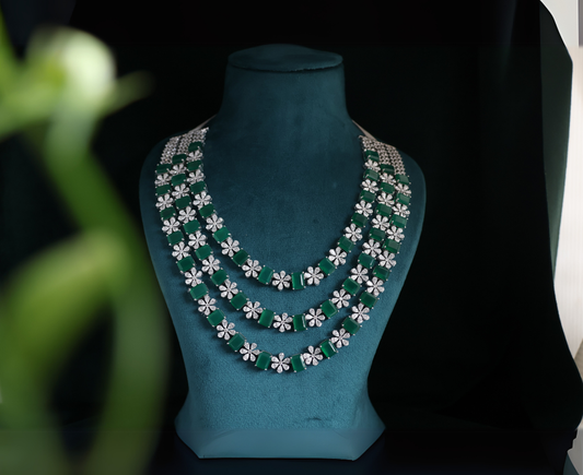 Zaimond Pear-Cut Floral Diamond Necklace