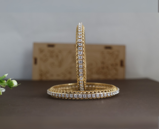 Zaimond  15 Cent Round Cut Lab Grown Diamonds Bangles