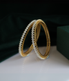 Zaimond Glamorous Lab Created Openable Diamond Bangles In 18k Yellow Gold